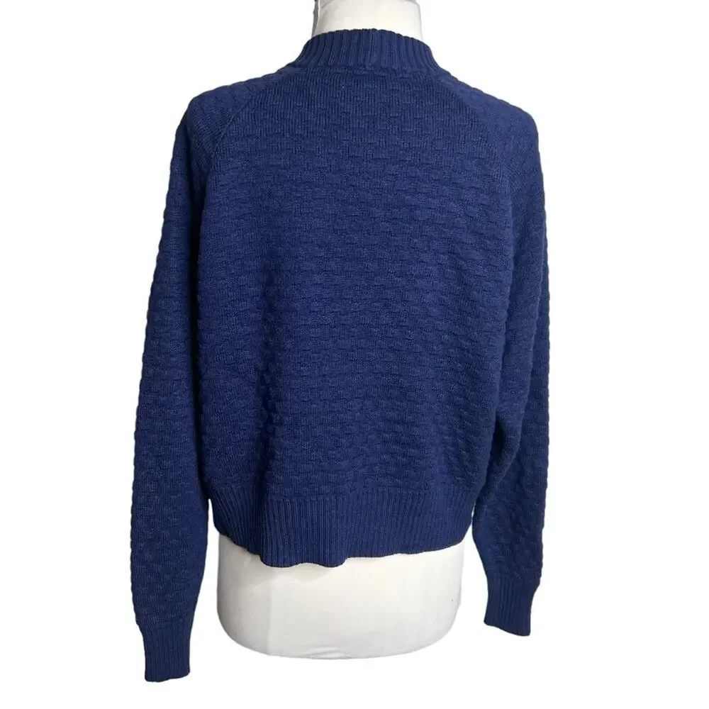 Lululemon Texture Play Crew Sweater Sz XS S night sea blue